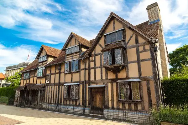 Local de nascimento de William Shakespeare em Stratford upon Avon, condado de Warwikshire